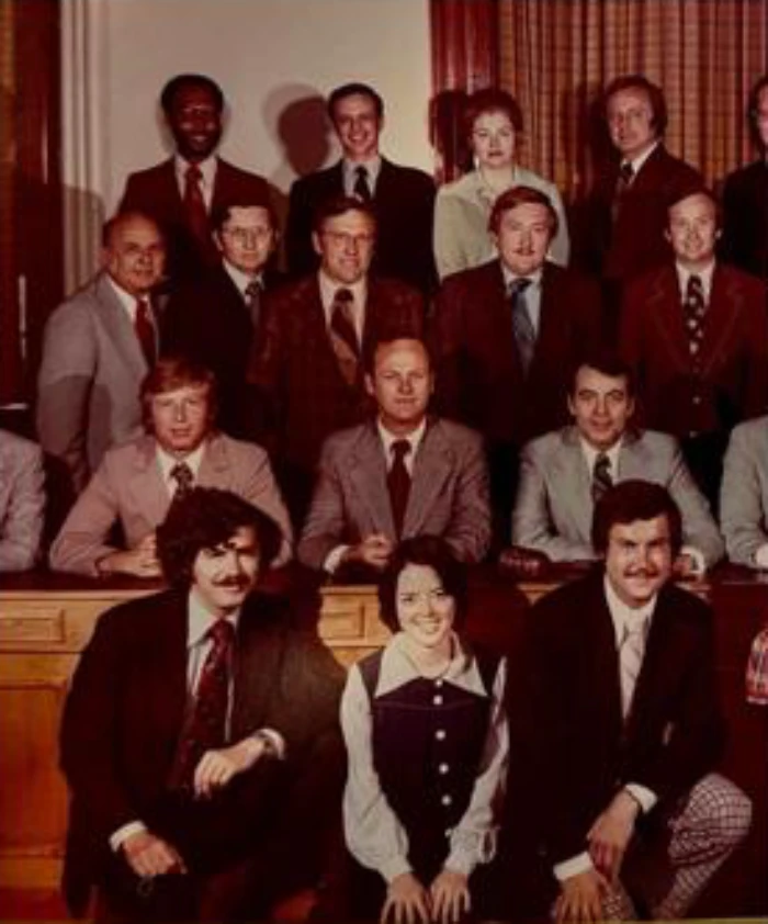 Mannette Antill with legislative colleagues, an archival photograph